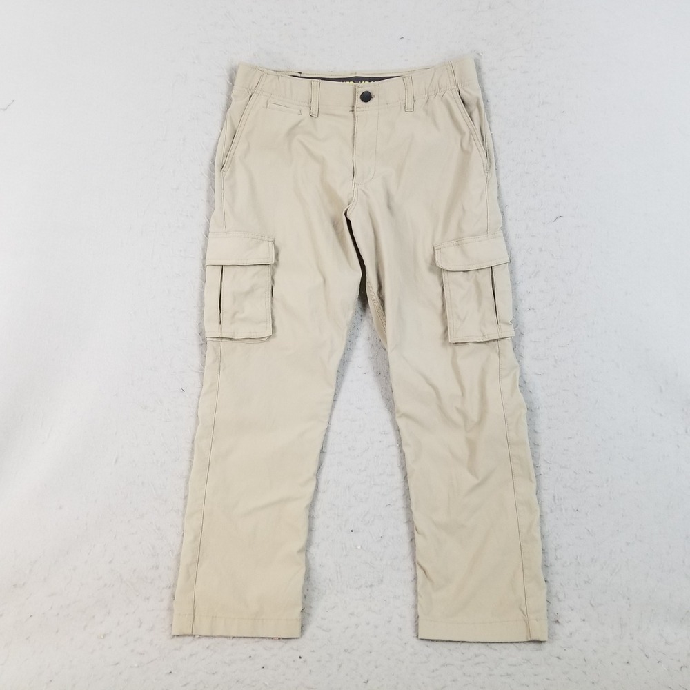 Lee Cargo Pants Mens 33x30 Tan Extreme Motion Flex Stretch Comfort Waist Nylon